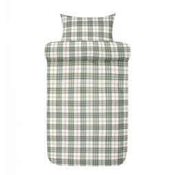 Flonel sengetøj - Grønt ternet sengesæt - 100% bomulds flonel - Lukas Høie of Scandinavia sengelinned